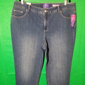 Just My Size JMS Stretch Classic Straight Leg Denim Jeans Dark Wash 20WS NWT
